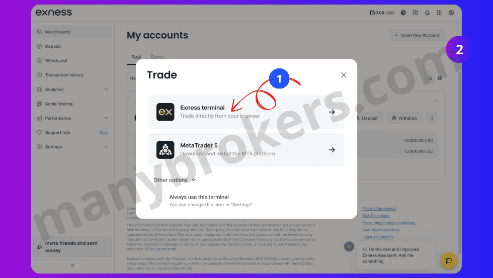 Exness торговая платформа