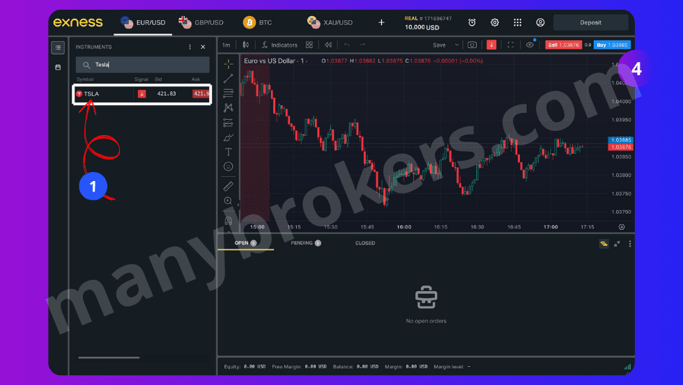 Совершаем транзакцию на Exness