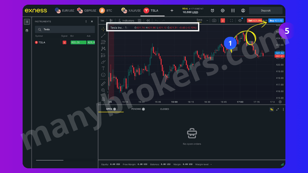 Совершаем транзакцию на Exness